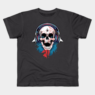 Headphone Skull Kids T-Shirt